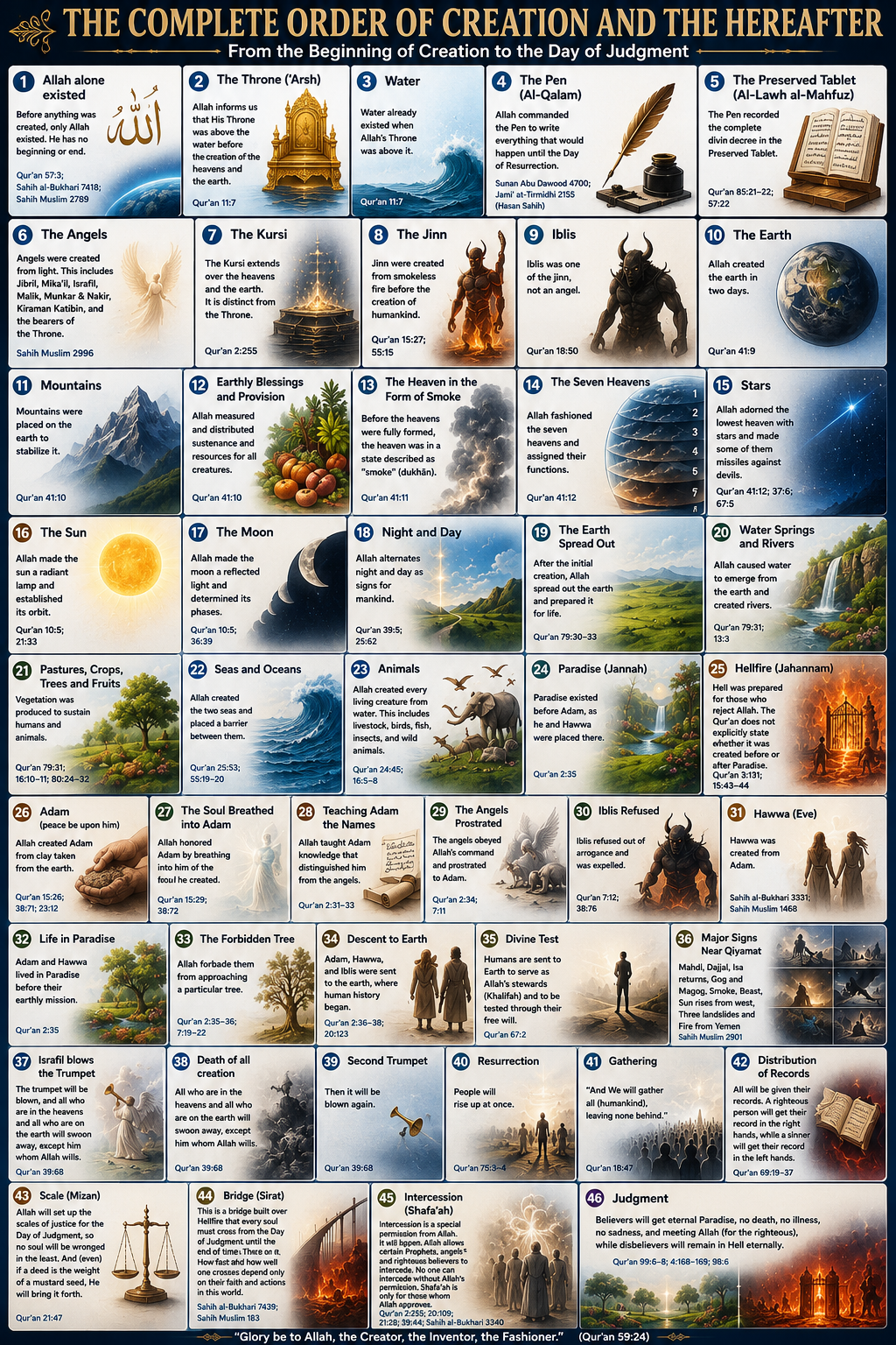 The Complete Chronological Order Of Our Life In Islam