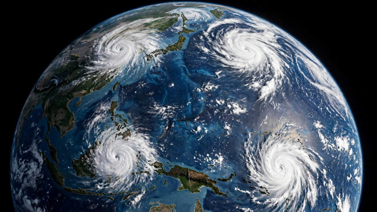 Four Typhoons at Once: The Extraordinary Satellite Image of November 2024